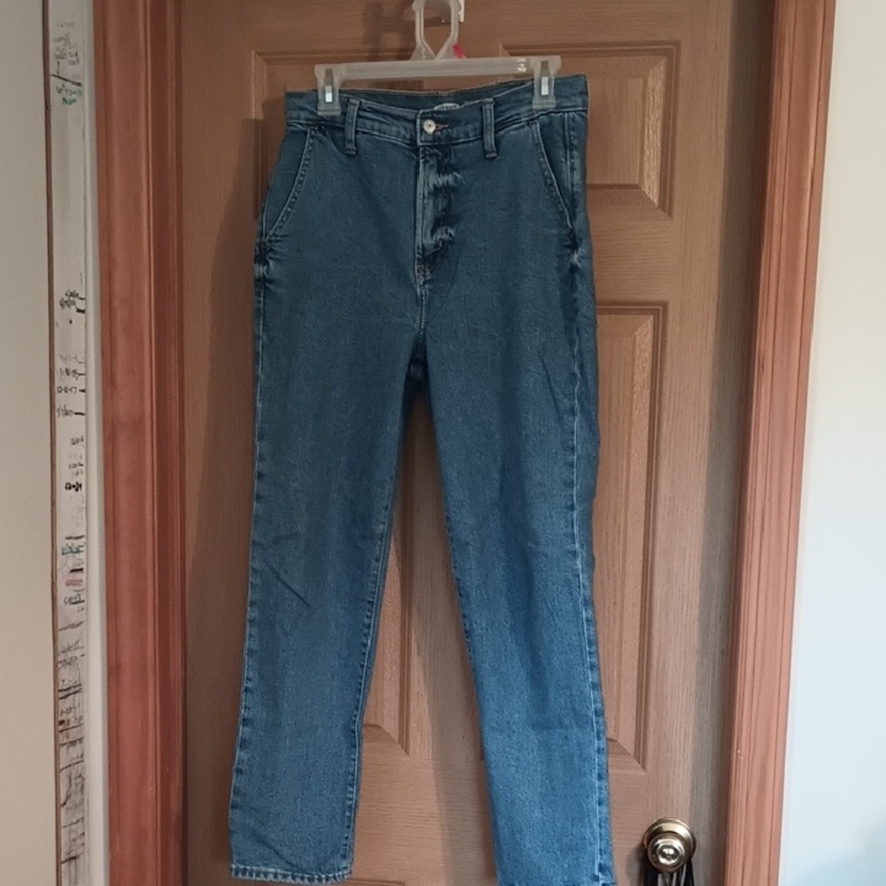 Old Navy Sky-Hi Straight Blue Jeans